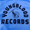 Youngblood Crewneck Sweatshirt Pigment Washed LIGHT BLUE with Black Ink