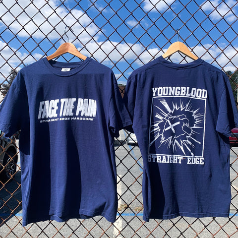 FACE THE PAIN Youngblood Straight Edge Shirt NAVY