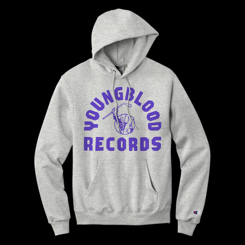 Youngblood Champion Hoodie SILVER GREY w/ Purple Ink PRE-ORDER