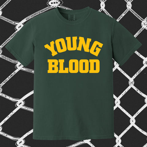 Youngblood "City Bold" BLUE SPRUCE w/ Gold Ink Comfort Colors Shirt