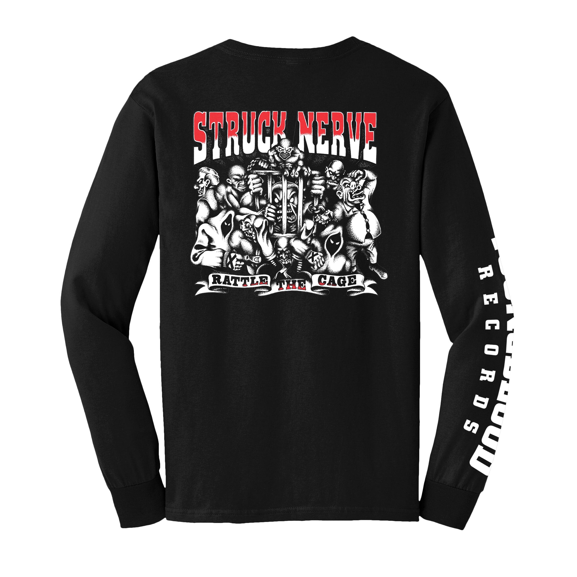 【HI FI FNK】Endo Pigment Rip Longsleeve Struck Nerve Longsleeve Black on Gildan Hammer - Youngblood