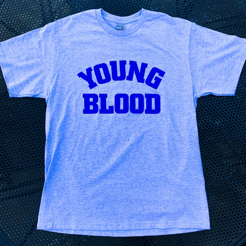 Youngblood "City Bold" SPORT GREY w/ Blue Ink Gildan Hammer Shirt