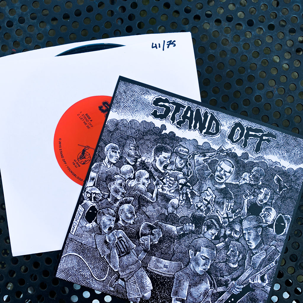 Vault Copy: Stand Off "S/T" 7" Record Release Cover. Ltd to 75.